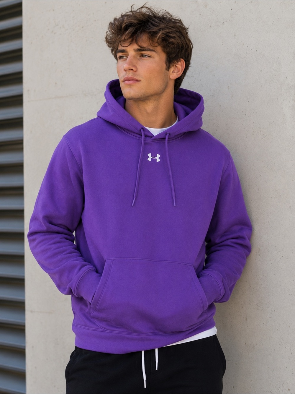 Under Armour Purple Hoodie Sweatshirt Pullover Athletic Casual Cozy